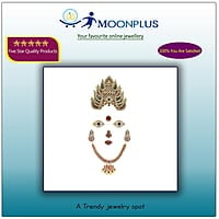 God Ornament Amman Face/Mugam with Lotus Attigai and Kali Crown, Kireedom