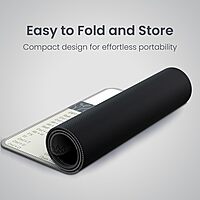 Portronics Comfipad 2 Extended Mouse Pad – Grey, Smooth & Anti-Slip