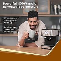 AGARO Imperial Espresso Coffee Maker, Coffee Machine, 15 Bars 1100W.