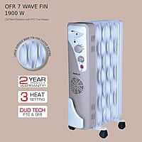 Havells OFR 7 Wave Fins with Fan 1900 watt white