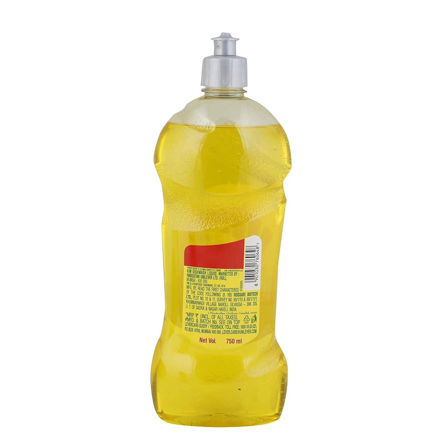 Vim Dishwash Liquid Gel Lemon, 500 ml Bottle