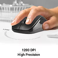 Zebronics Companion 107 Wireless Keyboard & Mouse Combo – 2.4GHz | 104 Keys | 12 Multimedia Keys | 1200 DPI Mouse | UV Printed Keycaps | Black | Home & Office Use