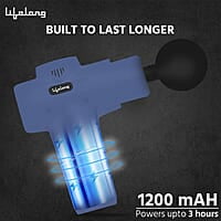 Lifelong Gun Massager for Pain Relief - Massage Gun Machine for Fully Body - Gun Massager Rechargeable with 6 Speed Setting for Muscle Massage