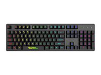 Coconut K17 Slam Wired Membrane Gaming Keyboard – Full Size 104 Keys | Rugged Iron Top | Backlit | 1.5m Braided Cable | Plug & Play | Gaming for Windows & Mac