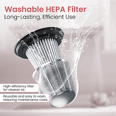 Portronics MOPCOP 4 Vacuum Cleaner – Portable |  Car Charger Cable Included | Black