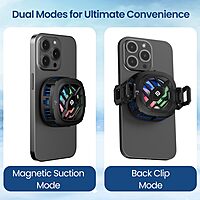 Portronics Cool XG Mobile Cooler – Magnetic, Black. This innovative cooler features a sleek design, powerful cooling technology, and easy magnetic attachment for optimal mobile comfort on the go.