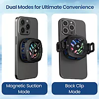 Portronics Cool XG Mobile Cooler – Magnetic, Black. This innovative cooler features a sleek design, powerful cooling technology, and easy magnetic attachment for optimal mobile comfort on the go.