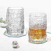 Treo by Milton Icy On The Rocks Glass Tumbler,6 Pc Set,270 ml Each,Transparent