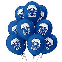 Dog Theme Birthday Balloons Latex Balloons for Dog Birthday Party Blue Balloons Pack of 30pcs With Dog Print Perfect for Dog Parties and Dog Lovers Party Suppliers