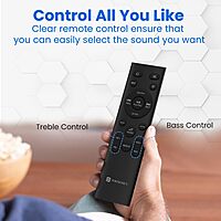 Portronics Pure Sound 106 – 120W 2.1 Home Theatre Soundbar delivers rich sound, powerful bass, stylish design, and versatile connectivity options.
