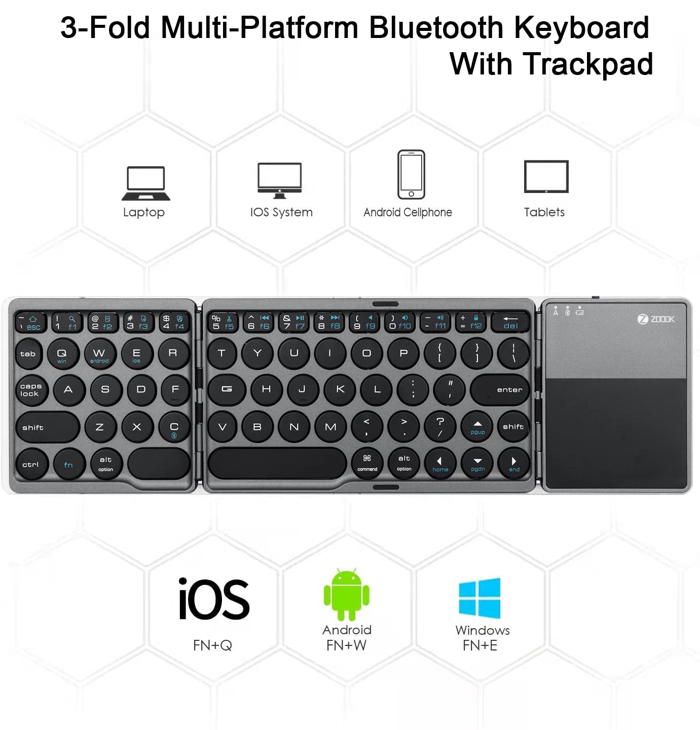 ZOOOK Travel Pad Bluetooth Keyboard