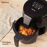 Lifelong Air Fryer 1 Year Warranty 1350W, 4.2L, Air Fryer for Home, Digital Air-Fryer with 6 Presets