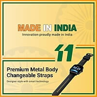 ElevOne 1.85" Display BT Calling Smartwatch, Multiple Watch Faces, Stress Monitor, Heart & SpO2 Monitoring, 50 Sports Modes, Sleep Monitor, 7 Days Battery