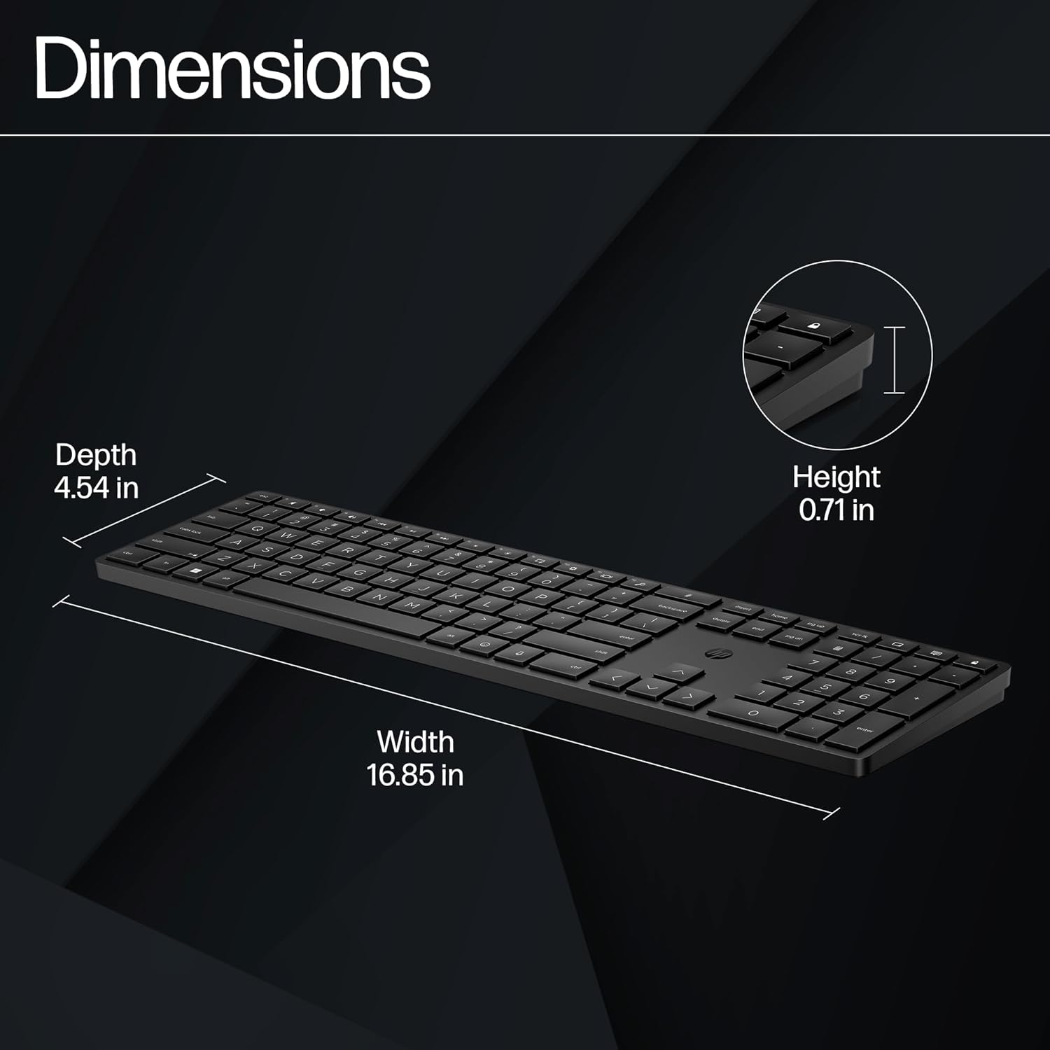 Open Box HP 450 Programmable Wireless Laptop Keyboard