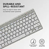 Portronics Bubble Max Wireless Keyboard – Bluetooth + 2.4GHz Dual Connectivity | Noiseless Keys | Connect Up to 2 Devices | Spill-Resistant Compact Design | Green