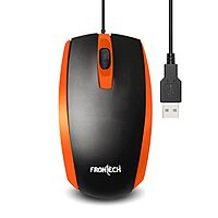 Frontech MS-0046 – Wired optical mouse with 1000 DPI, ergonomic design, and smooth tracking for accurate and comfortable daily use.