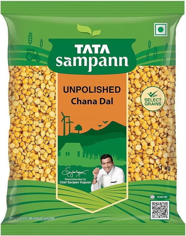 Tata Sampann Unpolished Chana Dal, 1 kg (2 packs of 500 g each) Tata Sampann Unpolished Chana Dal, 1 kg (2 packs of 500 g each)