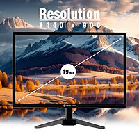 Lapcare 19 Inch LED Monitor – HD+ 1440×900 | 16:10 Aspect Ratio | Fast Response | Built-in Power Supply | HDMI & VGA | Tilt Stand | Wall Mountable | 3 Year Warranty