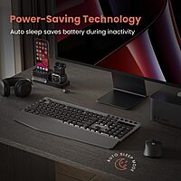 Portronics Key10 Wireless Combo | Ergonomic Design, USB Receiver, Adjustable DPI, AI Features, Comfortable Wrist Rest, Perfect for Home & Office, Seamless Connectivity, Long Battery Life.