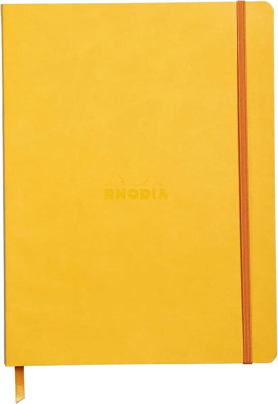 Rhodia Rhodiarama Softcover Notebook A5 Yellow DOT GRID Rhodia Rhodiarama Softcover Notebook A5 Yellow DOT GRID
