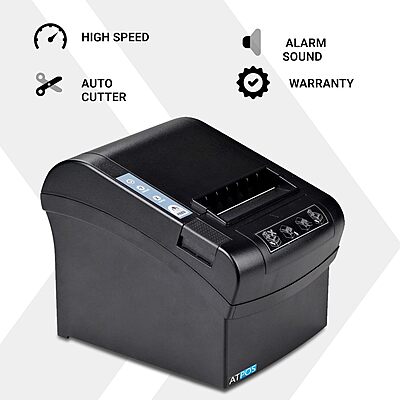 Atpos AT-502 80mm 3 Inch Thermal Receipt Printer (USB+LAN) | Auto Cutter Rated