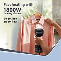 AGARO Icon Handheld Garment Steamer 1800W, 260 ML Water Tank