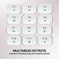 Portronics Ki-Pad 3 USB Wired Keyboard with Large Keycaps, Noise-Free Typing, Fn Multimedia Hotkeys, Full-Size Layout with Num Pad, Ergonomic Design, 1.5m USB Cable