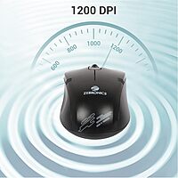 Zebronics Zeb-Power Plus USB Optical Mouse features a sleek design, ergonomic shape, and high precision optical sensor. Ideal for everyday use, it offers smooth tracking and comfortable handling.