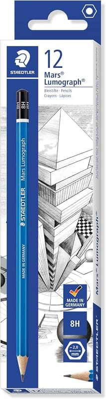 STAEDTLER 100 LUMOGRAPH PENCILS - 8H STAEDTLER 100 LUMOGRAPH PENCILS - 8H