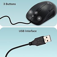 Zebronics Zeb-Power Plus USB Optical Mouse features a sleek design, ergonomic shape, and high precision optical sensor. Ideal for everyday use, it offers smooth tracking and comfortable handling.