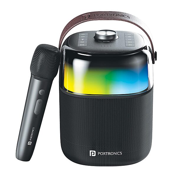 Portronics Dash 4 – 50W Bluetooth Party Speaker | Powerful Sound, Built-in Mic & Vibrant LED Lights for Parties & Outdoor Events