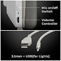 ZEBRONICS Havoc Premium Gaming Over Ear Headphone with Dolby Atmos Subscription, 50mm Neodymium Drivers, Extra Soft Ear Cushion, Suspension Headband,Braided Cable