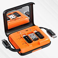 Portronics SnapCase 5 60W Multi Cable Kit – USB to Micro/Type-C/Lightning with Stand