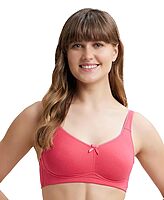 Jockey Wirefree Non Padded Super Combed Cotton Elastane Stretch Full Coverage Everyday Bra with Concealed Shaper Panel - FE41