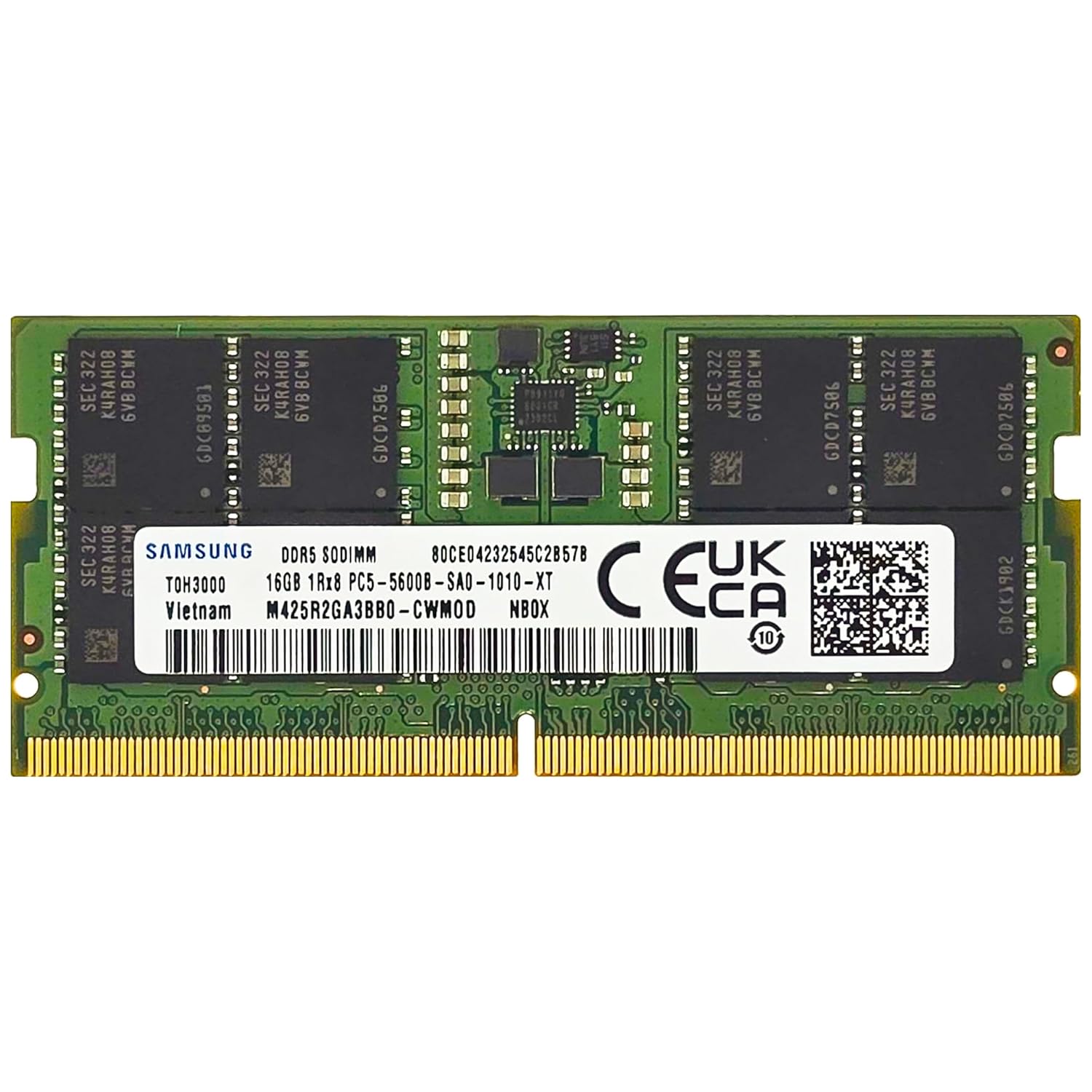 SAMSUNG DDR5 5600MHz PC5 SODIMM 1Rx8 CL40 16GB RAM (M425R2GA3BB0) SAMSUNG DDR5 5600MHz PC5 SODIMM 1Rx8 CL40 16GB RAM (M425R2GA3BB0)