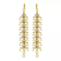 Gold Plated Adjustable Mattal for Women & Girls | Bridal Ear Chain Hair Jewelry
