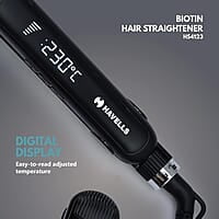Havells HS4123 Biotin Infused Wide Plates & Temperature Control Hair Straightener