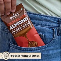 Eat Better Co - Chocolate Coated Nuts - No Added Sugar - 100% Natural - Sweetned using Jaggery - Healthy Chocolate (Chocolate Coated Almonds - Pack of Four - 160 gm)