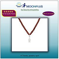 Rudraksha Mala With Sterling Silver Murugan Pendent/Dollar
