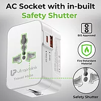 UltraProlink UM1341 - World Travel Adapter & 2 USB Charger
