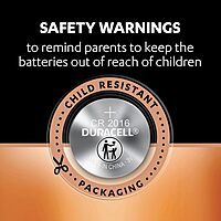 Duracell Specialty CR2016 Lithium Coin Battery 3V, Pack of 5 Suitable for use in keyfobs, Scales, wearables and Medical Devices