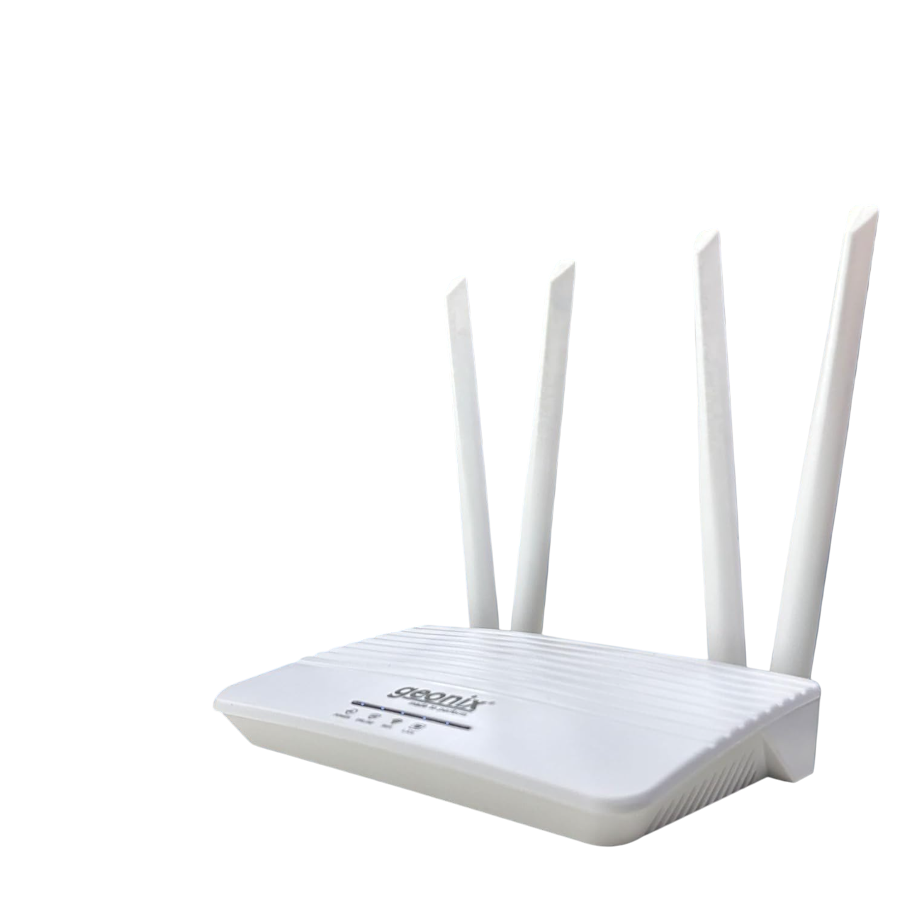 Geonix 4G Wireless Single-Band Router, 4 Antennas, 150m Range, Ethernet Port, White-GXWR4-5G Geonix 4G Wireless Single-Band Router, 4 Antennas, 150m Range, Ethernet Port, White-GXWR4-5G