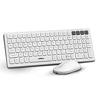 Frontech FT-1602A Wireless Keyboard & Mouse Combo (2.4GHz & Bluetooth, 100-Key Slim, Rechargeable, 1000 DPI, 1 Year Warranty)