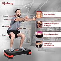 Lifelong Polypropylene Adjustable Home Gym Exercise Fitness Stepper for Exercise