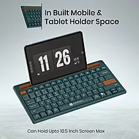 Portronics Bubble Dock 2.0 Bluetooth + Wireless Keyboard – Multimedia Keys | Green | 1 Year Warranty