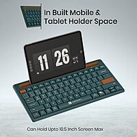 Portronics Bubble Dock 2.0 Bluetooth + Wireless Keyboard – Multimedia Keys | Green | 1 Year Warranty