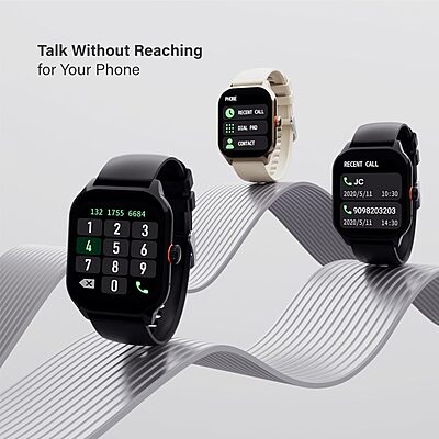 Just Corseca Signature Smartwatch – 2.01" TFT | Heart Rate Monitor | BLE 5.0 | Black