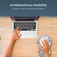 Portronics Comfipad Mouse Pad – White, Ergonomic with Wrist Support