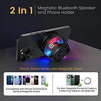 POR 2671 Nadya Black Mini BT Magnetic Speaker – 6W | Bluetooth 5.3 | Type-C