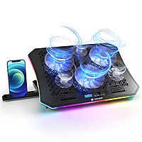 Lapcare Winner Pro LCP‑112 RGB Laptop Cooling Pad – 6 Fans, 7-Angle Adjustable, Dual USB